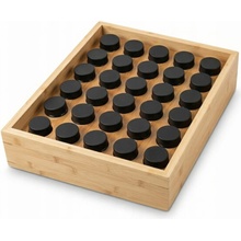 Aptel Bambusový organizér na koření PALETTE s nástěnným držákem 4,5 x 9 cm 30 ks