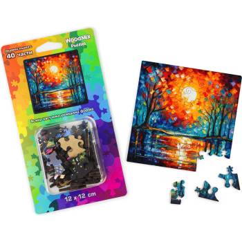WoodMix Puzzles Дървен пъзел WoodMix, 40 части - Пейзаж (WM-P40-0034)