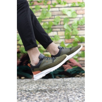 Riccon Мъжки спортни обувки 0012420 - Каки с Оранжев #325730 (325730_Хаки)