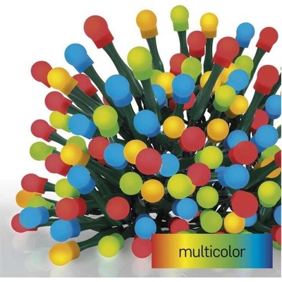 Emos D5AM03 Světelný řetěz LED vánoční cherry řetěz kuličky 20 m venkovní i vnitřní multicolor časovač