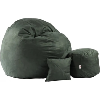 PUFRELAX Комплект, Барбарон, с табуретка за крака и декоративна възглавница, Трансформира се в легло, 700л (puf-m-kop-pt-ama)