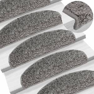 vidaXL Изтривалки за стълби, 15 бр. , 65x21x4 см, сиви, полукръгли, големи - mystock - 154,37 лв