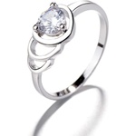 Silenti Jewelry Сребърен пръстен "Преданост" - 6 - 52мм (16.6мм диам. )