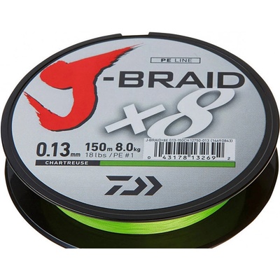 Daiwa Šňůra J-Braid X8Multicolor 300m 0,20mm 13kg