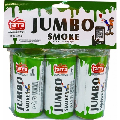 Dýmovnice JUMBO SMOKE ZELENÁ 3 ks 16/3 trhací pojistka EP-8028CS-B