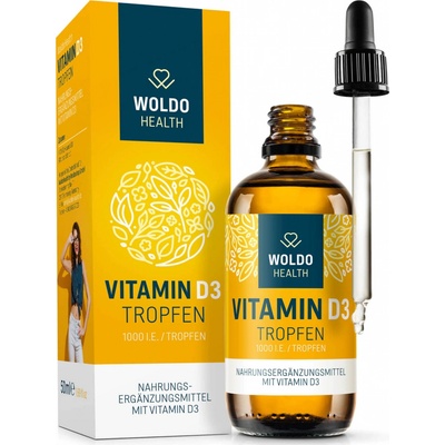 WoldoHealth Vitamin D3 Kapky 1000 IU 50 ml