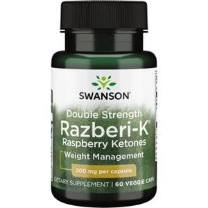 Swanson Razberi - K 200 mg | Double Strength Raspberry Ketones [60 капсули]