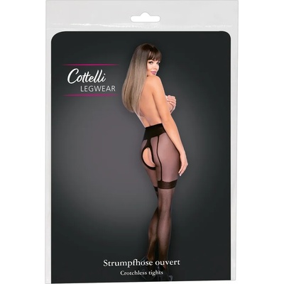 Cottelli Collection Crotchless Tights 2530317 Black 4-L