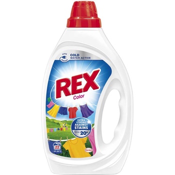 Rex Перилен препарат Color, гел, за цветно пране, 0.99 L, за 22 пранета