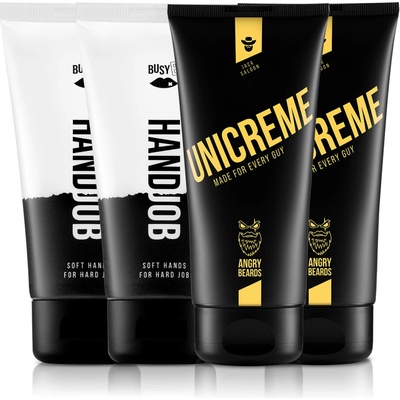Angry Beards Minimalist Grooming Set Angry Beards Beard Hydro tonikum na bradu 100 ml + Angry Beards Jack Saloon Beard Shampoo šampón na bradu pre mužov 150 ml + Angry Beards hrebeň na bradu 1 ks