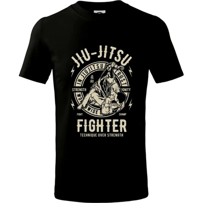 Jiu Jitsu logo kulaté tričko dětské bavlněné černá