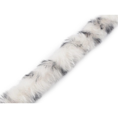 Všívacia odevná / dekoračná kožušina okrúhla zvierací vzor šírka 4 cm