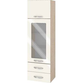 Image 1 of ИРИМ Горен колонен кухненски шкаф витрина Сити МФ-Крийм гланц-11-201 40 см