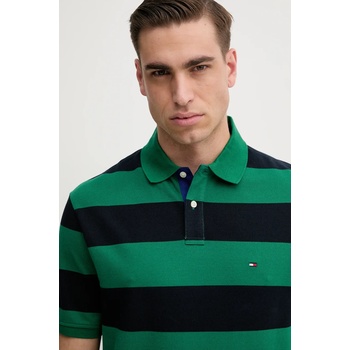 Tommy Hilfiger Тениска с яка Tommy Hilfiger в зелено с десен MW0MW39045 (MW0MW39045)