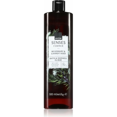 Avon Senses Essence Rosemary & Carrot Seed krémový sprchový gél a gél do kúpeľa 500 ml
