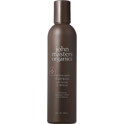 JOHN MASTERS ORGANICS Obnovující šampon s medem a ibiškem pro poškozené vlasy 236 ml