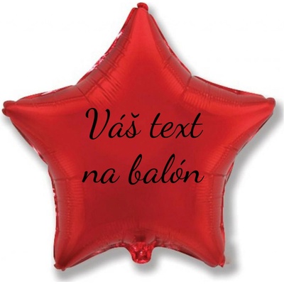 Personal Godan Fóliový balón s textem Červená hvězda 45 cm