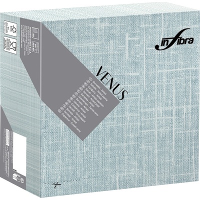 Infibra Ubrousky Venus Airlaid 40x40cm textilní BIO vzor modrá 50ks
