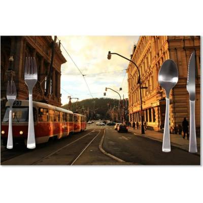 Sablio Prostírání Tramvaj v historickém městě 40x30cm
