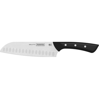 Nôž kuchársky Santoku Tramontina Solutta 17,5cm - čierny