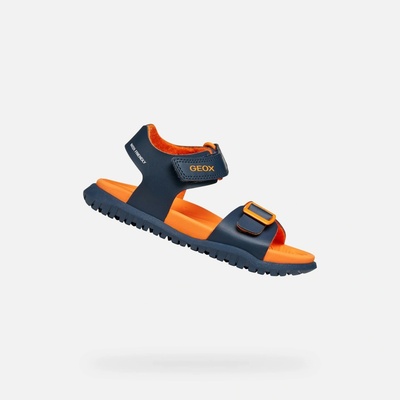 Geox J Sandal Fusbetto Boy tmavo modrá oranžová