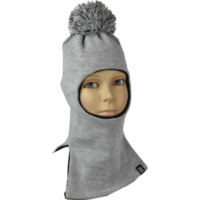 detská kukla podšitá fleecom svetlo sivá