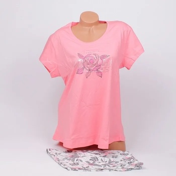 Image 1 of Макси лятна пижама в розово и бяло с рози