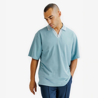 DEecathlon pánske oversize polo tričko Heritage modré