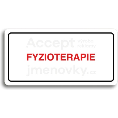 ACCEPT Piktogram FYZIOTERAPIE - bílá tabulka - barevný tisk