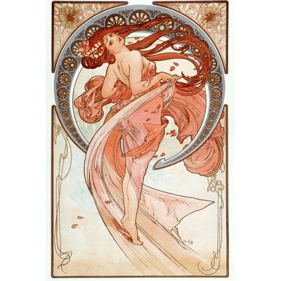 Plagát, Obraz - La danse Lithographs series, Alfons Mucha, 26.7 × 40 cm