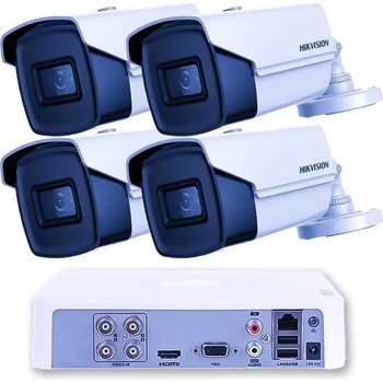 HIKVISION Комплект 4 Камери 8MP 60m IR Bullet DVR AcuSense 4K (ZK42460E)