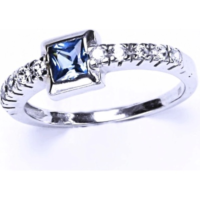 Čištín stříbrný s akvamarinem a zirkony 002091651983 VR 209