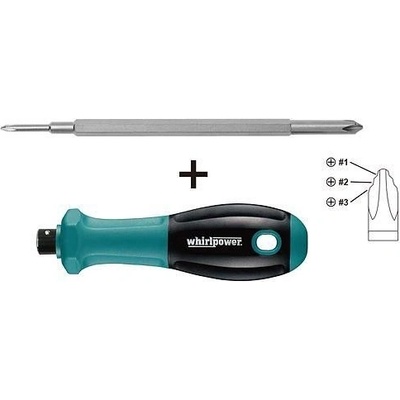 Skrutkovac whirlpower® 96-8402, 1/4", 150 mm, QuickBit, 4in1