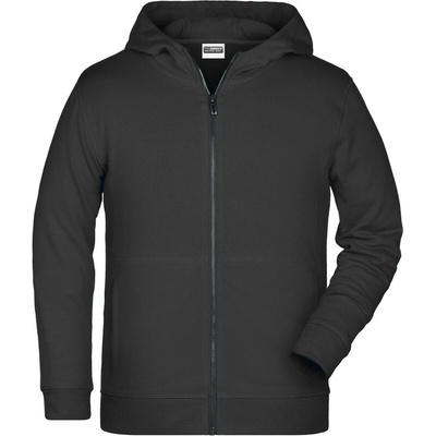 James & Nicholson dětská mikina s kapucí JN 8026K black