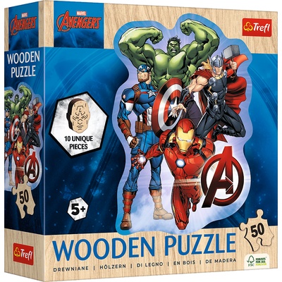Trefl - Puzzle Avenger's adventures wooden - 40 - 99 piese
