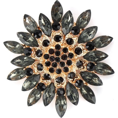 Amparo Miranda Brošňa Kvet AM017 Gray