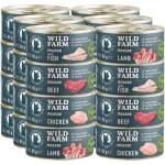 WILD FARM Mousse Mix с различни вкусове 24x85g - беззърнест мус за котки