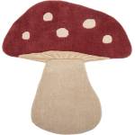 Bloomingville Mini Червен вълнен детски килим 85x90 cm Mushroom - Bloomingville Mini (82058403)