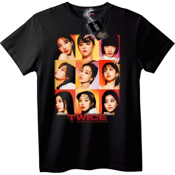 NOONEBRAND Тениска TWICE Групова Снимка - S, Black