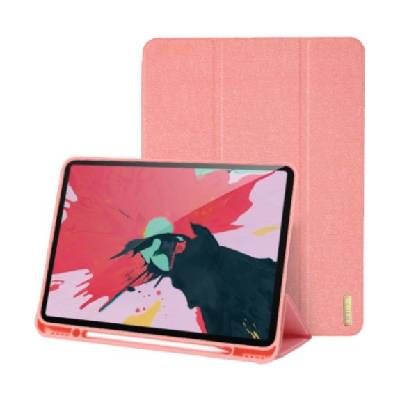 Domo калъф с място за Apple Pencil и функция събуждане / сън за iPad Pro 12, 9" (2018-2022) - розово (47711)