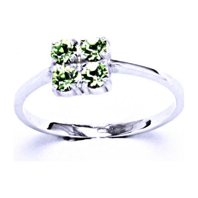 Čištín Stříbrný s krystalem Swarovski Peridot T 1324