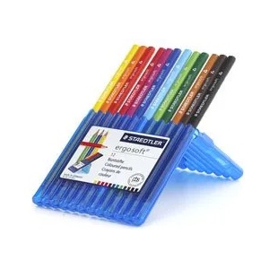 STAEDTLER Цветни моливи Ergosoft 157 в PVC кутия 12 цвята