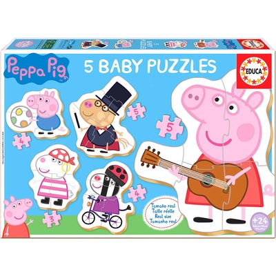 Educa - Puzzle 4v1 Baby Prasiatko Peppa - 1 - 39 piese