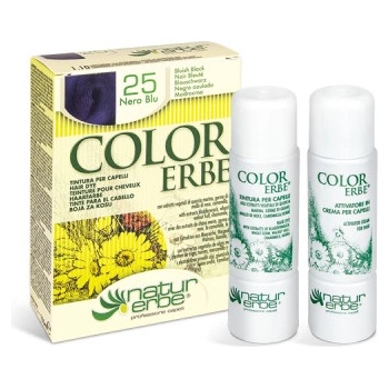 Color Erbe přírodní barva na vlasy 25 modročerná Natur Erbe 135 ml