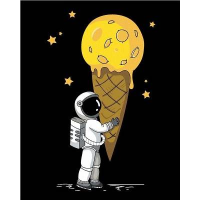 zuty ZutyMalování Podle čísel Astronaut Se Zmrzlinou 40 x 50 Cm Plátno Rám