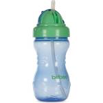 Baboo Cup with Silicone Straw шише със сламка Blue, 9m+ 360ml