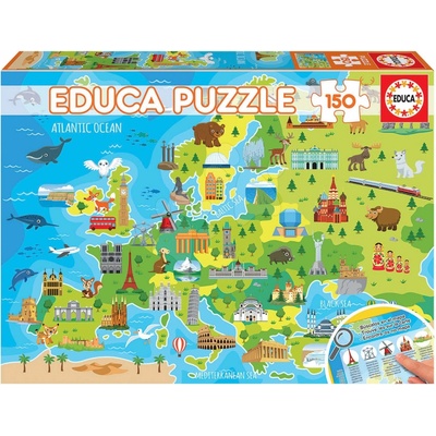 EDUCA Mapa Evropy 150 dílků