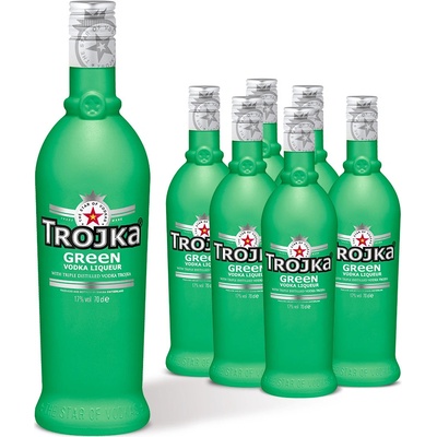 Trojka Green premium Swiss vodka liqueur 17% 6 x 0,7 l (karton)