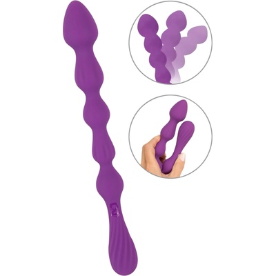 - Гъвкав анален дилдо с топки - (лилаво)