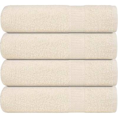 vidaXL Кърпи за ръце FROGN 4 бр. кремави 50x100 см 360 г/м2 (136999)